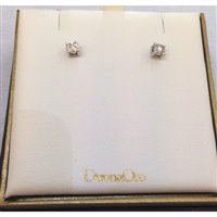Boucles d'oreilles Donna Oro Femme in Or blanc Diamante 0.06 Ct DKOL2372.006